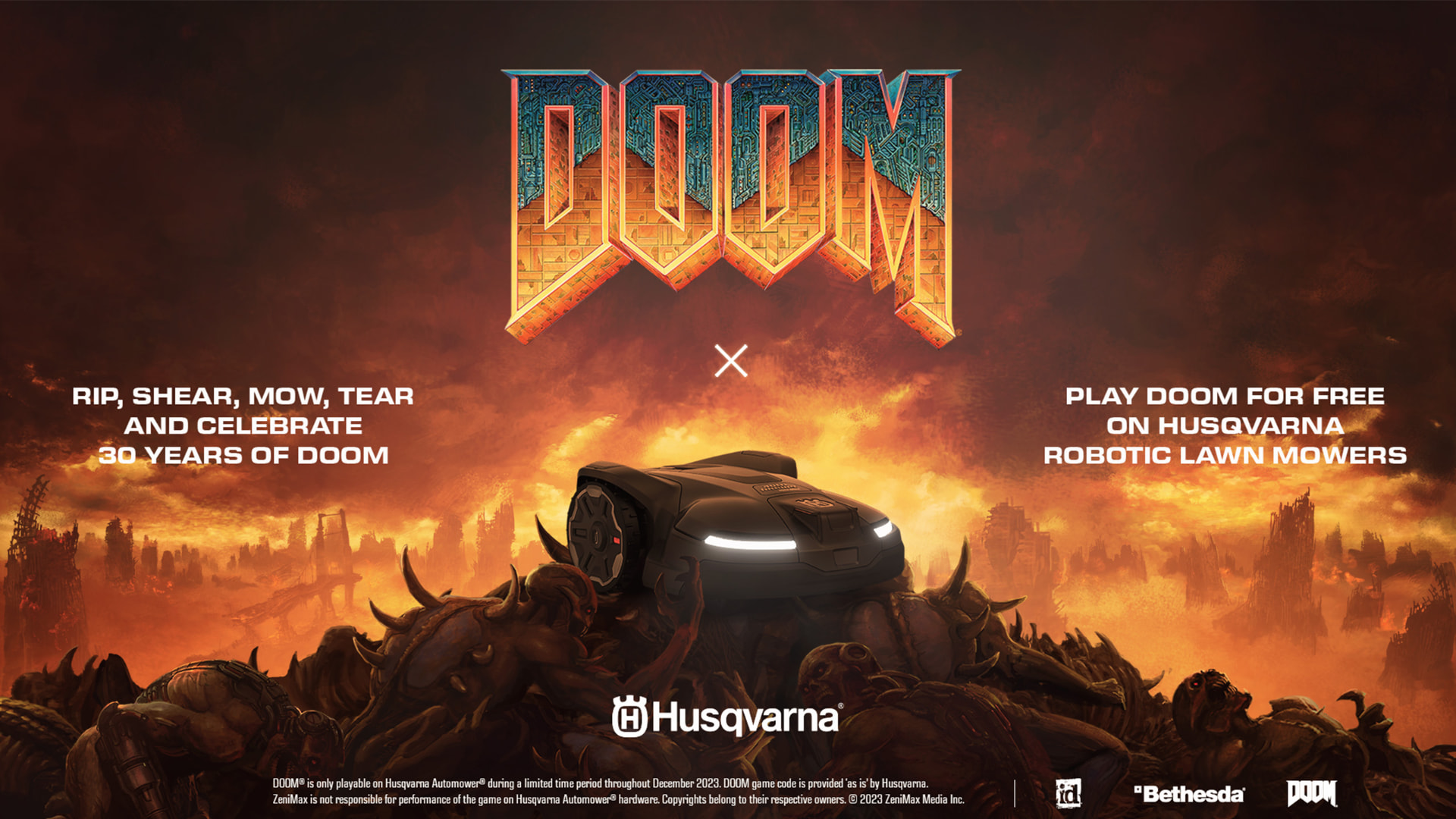 DOOM x Husqvarna campaign key visual